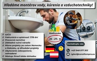 Hľadáme montérov vody, kúrenia a vzduchotechniky