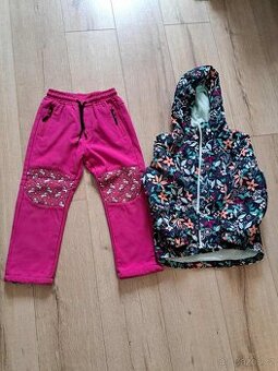 nabízím komplet zimní bunda Lupilu 110/116 a softsh. kalhoty