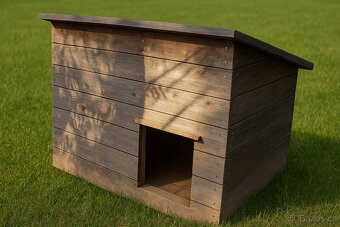 Levně velkou zateplenou psí boudu - nepoužívaná