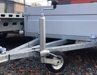 Podpěrné kolečko s držákem na přívěs, vozík