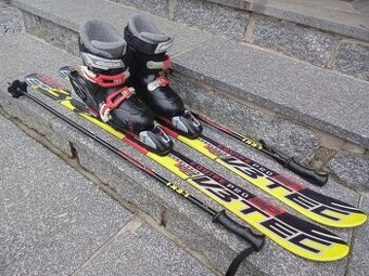Dětské lyže 120 cm + boty a hole