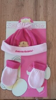 Sada zimní čepice + rukavičky vel. 6-12 měsíců