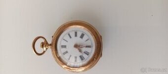 staré pozlacené kapesní hodinky ( 8 rubis ) , plně funkční