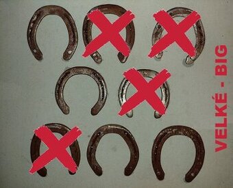 Stará koňská podkova, podkovy, pěkný retro originál - SLEVA
