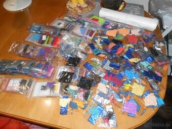 Sady flitrů na obrázky nové +načaté - kusy foto+ 3ks obrázků