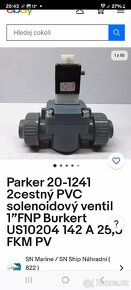 Dvoucestný elektromagneticky PVC ventil Parker