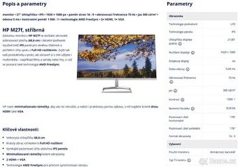 Monitor HP M27f