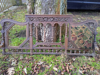 Starožitné čelo postele / dekorativní řezbovaný díl – histor