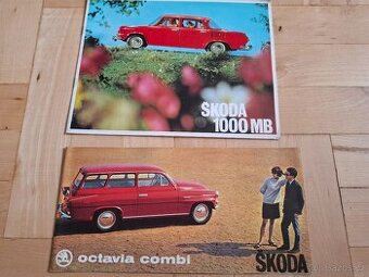 Reklamní prospekty Škoda 1000MB a Octavia Combi