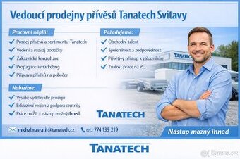 Vedoucí prodejny přívěsů Tanatech Svitavy