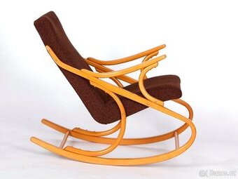 Zachovalé houpací křeslo TON, buk, 1985.