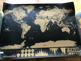 Stírací mapa světa - 1