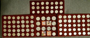 Mince pamětní stříbrné 1947-1993 celkem 103 ks