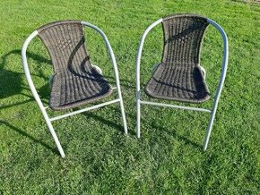 Zahradní židle kov + umělý ratan