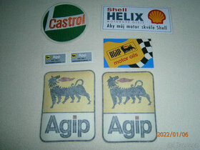 nášivka CASTROL + samolepky viz foto (AGIP,HELIX)