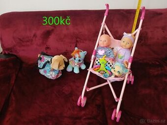 Panenky domeček kočárek a jiná výbava ceny dle fotek