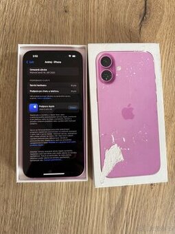 Apple iPhone 16 Plus, 128GB růžová