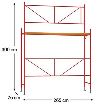 PRODEJ PROFESIONÁLNÍHO LEŠENÍ – KOSTKA 300×265×26 cm S PODLÁ