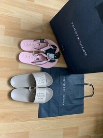 Nove boty Tommy Hilfiger zabky,pantofle,letni boty vel.39