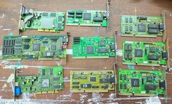 staré grafické karty, Trident, UMC, Cirrus logic, S3...