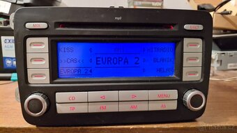 Autorádio VW RCD300 - Originál + PIN + Rámeček