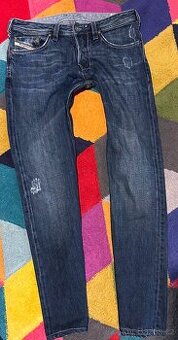 DIESEL YARIK B W30 L 32 PÁNSKÉ STYLOVÉ  JEANS-RIFLE