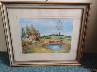 Obraz "Za vesnicí" - Viktor Daněk