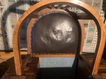 Křesla, kožený sedák, 2 ks