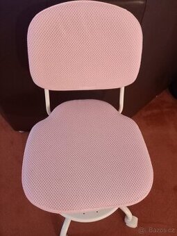 Ikea dětská židle, světle růžová VIMUND