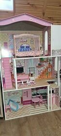 Barbie domecek kinderkraft, panenky a oblečky