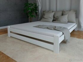 Nová postel MASIV bílá 140x200 cm + ROŠT
