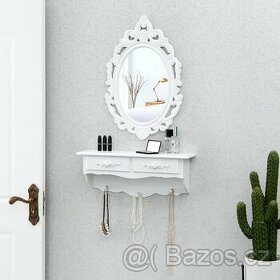 Toaletní zrcadlo s poličkou a šuplíky
