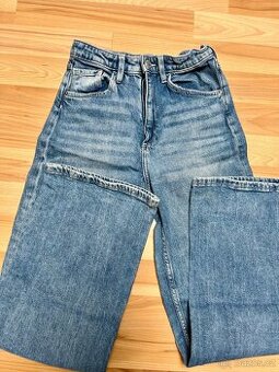 Wide leg jeans/džíny/rifle s regulací HM vel.152
