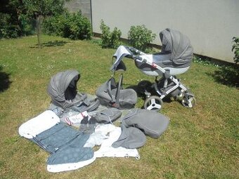 JUNAMA Impulse Eko-luxusní verze kočárku 3v1-houpací