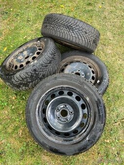 Plechová kola 5x112 + Nexen 205/55 R16 M+S VW Škoda