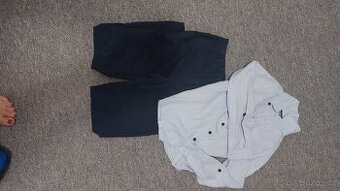 Modré kalhoty vel. 146 - 2x