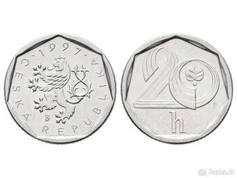 20 halíř 1993-2001 ročníky na prodej