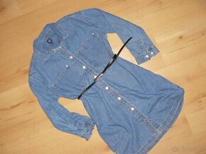 Šaty dívčí riflové vel. 146 / 152 - 1