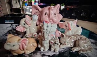 Prodám tuhle sbírku slonů,1x kočka , cena za vše viz foto.