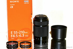Sony E 55-210mm f/4,5-6,3 + UV+CPL NEPOUŽITÝ