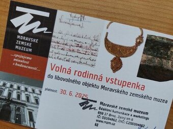 Moravské zemské muzeum - rodinná vstupenka expozice MZM Brno