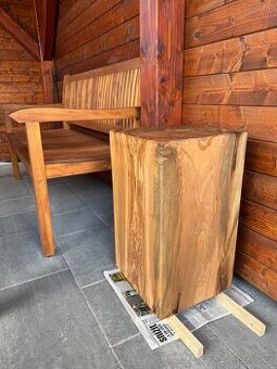 Hranol, špalek, trám jasan na sezení do pergola, táborák