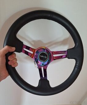 Sportovní volant NRG + šroubky races neochrome