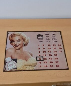 Vecny kalendar Marylin Monroe. Metal s magnety