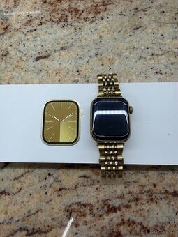 Apple watch 9 cellular zlaté + pásek Burga - 1