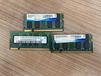 DDR2 notebook ramky 512Mb a 2Gb PC2