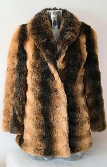 Vintage retro luxusní umělý kožich kožíšek bunda kabát Kara