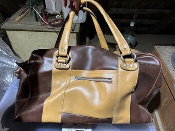 Kožená retro cestovní taška