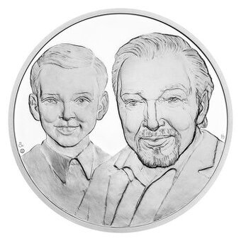 STŘÍBRNÁ PĚTIUNCOVÁ MEDAILE KAREL GOTT