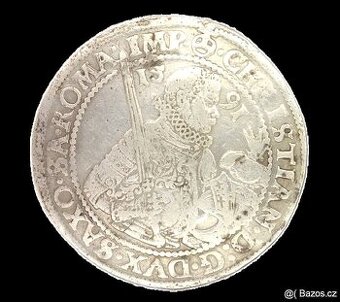 Stříbrná mince Kristián I. Saský 1586-1591 - Tolar, 28,58 gr